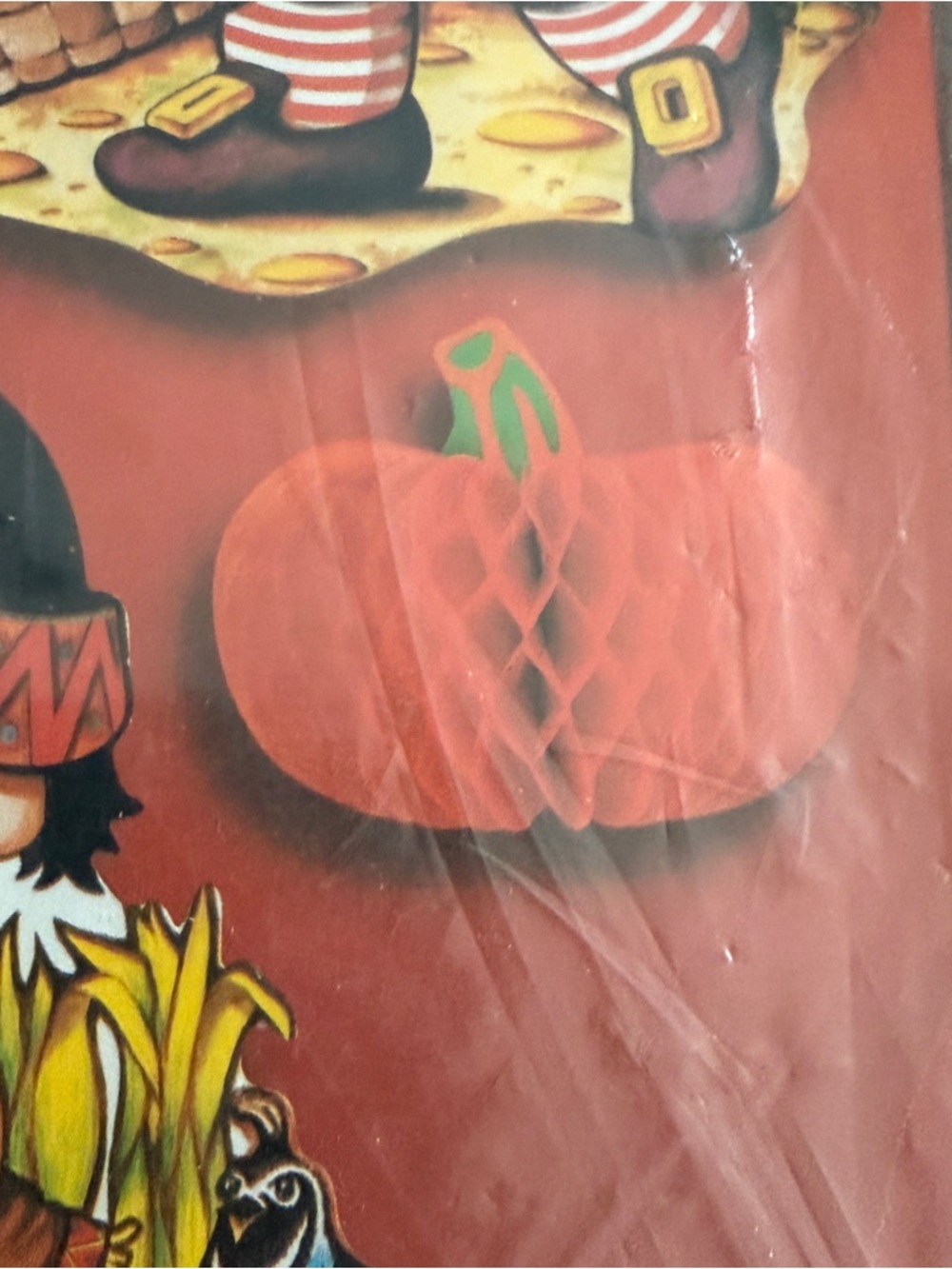 Vintage Beistle Thanksgiving Decorama 8 Piece Set Paper Tissue 1979 1995 NOS New - Picture 11 of 14